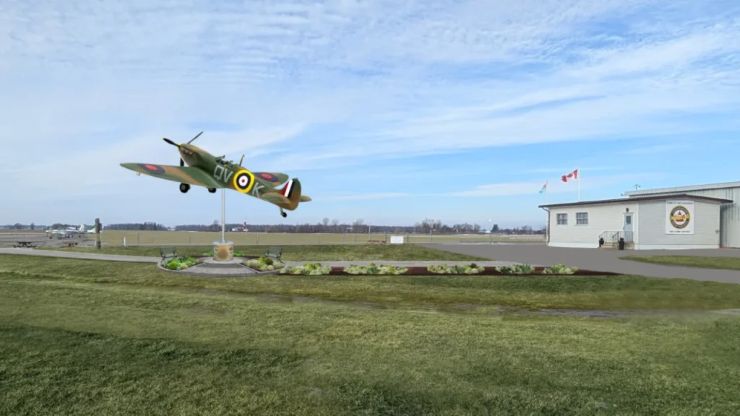 Supermarine Spitfire will be placed in a newly designed memorial garden at Tillsonburg Regional Airport.