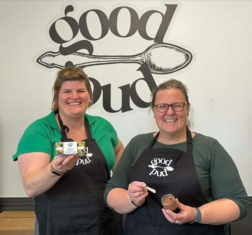 Polly and Sarah, cow-owners of Good Pud. Photo by Adam Waxman/DINE magazine