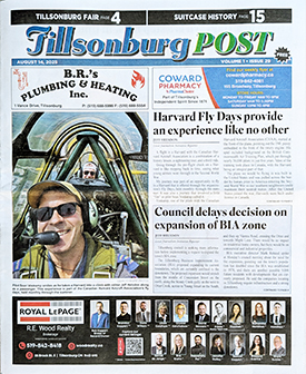 Tillsonburg Post Cover "Harvard Fly Days provide an experience like no other", August 14, 2025 - by Jeff Helsdon