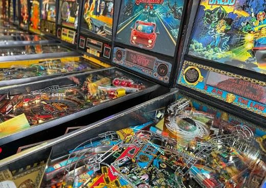 Pinball Machines at Skill Shot Pinball. Photo by Adam Waxman/DINE magazine