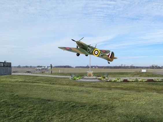 The Canadian Harvard Aircraft Association (CHAA) hopes to create a veteran’s memorial garden at the Tillsonburg Regional Airport. Pictured is a rendering of the project. Photo by Canadian Harvard Aircraft Association