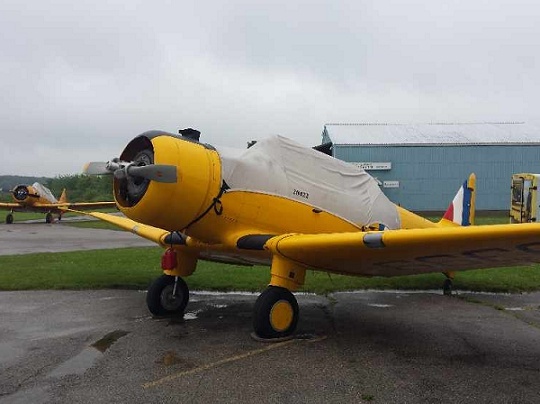 Harvard aircraft preparing for Remembrance Day 2025