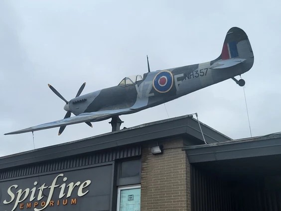 A replica Second World War Spitfire has been moved to the Canadian Harvard Aircraft Association in Tillsonburg from Kitchener. Photo by Submitted