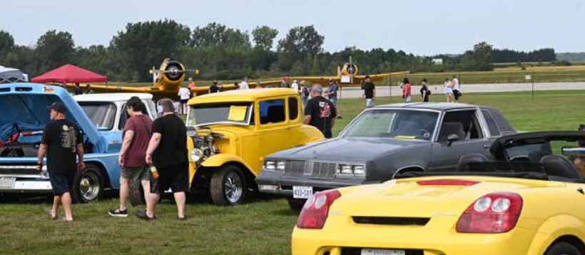 Despite soggy ground that required some last-minute scrambling for organizers, Wings and Wheels was another success with huge crowds, about 500 classic vehicles and pilots keeping busy with Harvard rides all day. The event was organized by the Canadian Harvard Aircraft Association, and is its largest fundraiser to help offset operating costs for the organization. (JEFF HELSDON PHOTO)