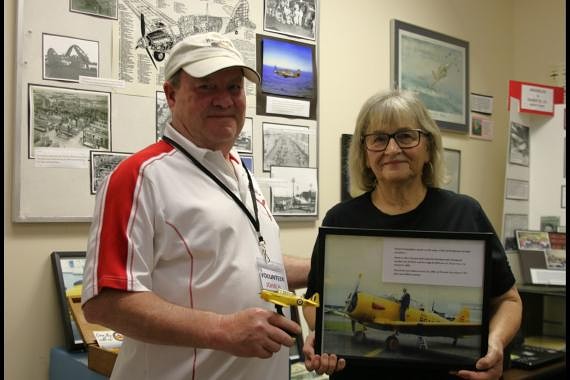 Left to right: John Hill, a retired commercial pilot who became involved with the centre around four years ago, stands next to Denise Lyzun, the centre’s executive secretary. Lyzun holds a photo of one of the aircraft built at the CanCar plant — the man standing on the wing is one of the centre’s aldermen’s father, who helped build the wing. As a small aviation interest group, Lyzun says, they have a lot of enthusiasm for this event: “We are ready to go and it has been quite a progress." Nicky Shaw